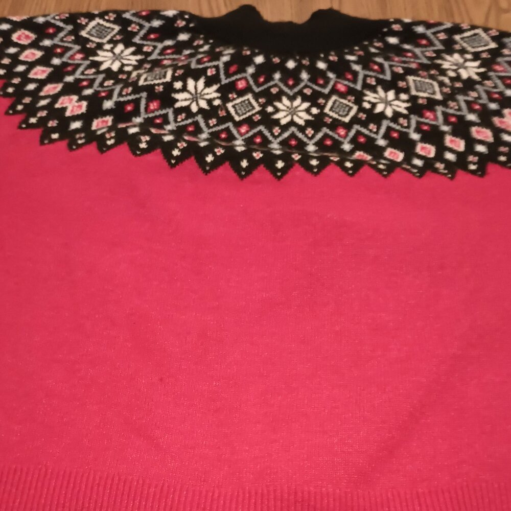Nautica Size XXL Red and navy Fair Isle Sweater - Picture 11 of 13